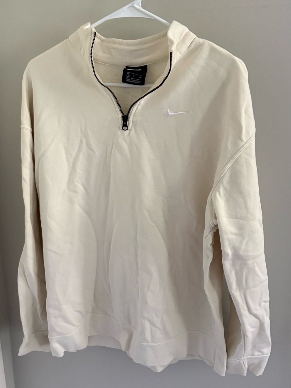 Nike White/Cream Half-Zip Pullover